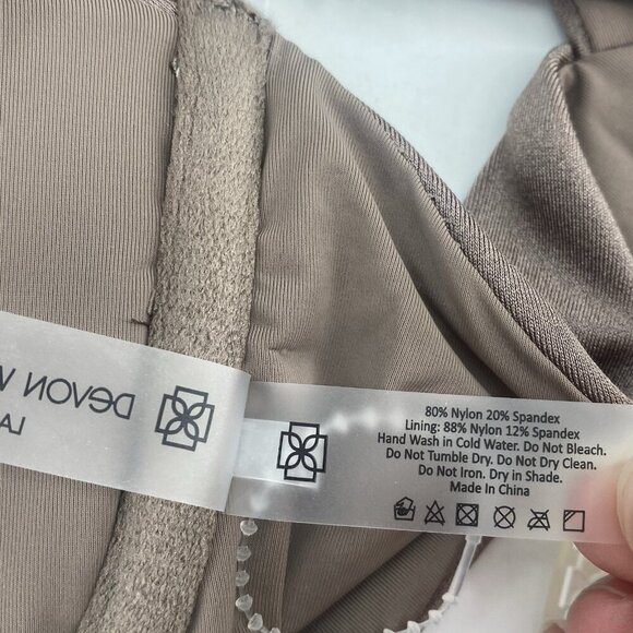 Devon Windsor Size Large Rue Top Bikini Taupe Brown Satin NEW Swim Top - Picture 11 of 13